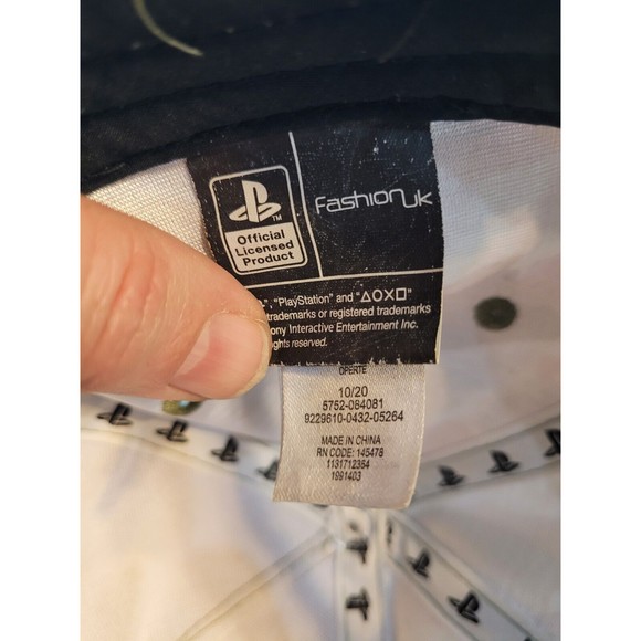 Youth Camo PlayStation Hat Fashion UK Snapback Cap Logo on back Army Green Brown - Picture 5 of 5